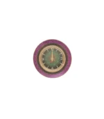 Hand Painted Wall Clock (Purple & Golden) 18” Diameter - Thekraftsy