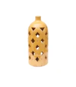 Ceramic Open Yellow Weave Vase (Large)