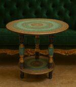 Gold & Turquoise Masterpiece Table (Three-legged)