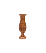 Hand Carved Wooden Vase - Image 2