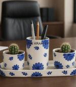 Ceramic Desk Organizer (4 pcs)