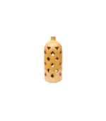 Ceramic Open Yellow Weave Vase (Medium) - Thekraftsy