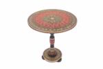 Naqshi Table (Handpainted Red & Gold) - Image 3
