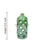 Ceramic Open Green Weave Vase (Large) - Image 3