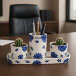 Ceramic Desk Organizer (4 pcs)