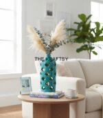 Ceramic Open - Turquoise Weave Vase (Medium)