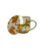 AUTUMN LEAF MUG WITH LID