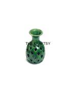 Small prism vase green