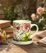 WILD FLOWER MUG WITH COASTER