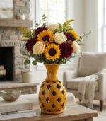 Mustard Prism Vase-Large