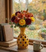 Mustard Prism Vase-Small
